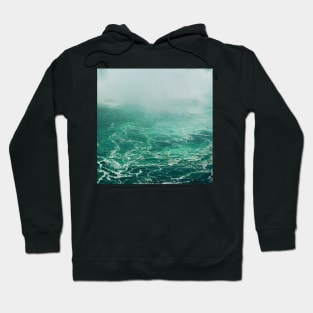 Emerald Ocean Water Waves Mist and Surf Dreams Hoodie